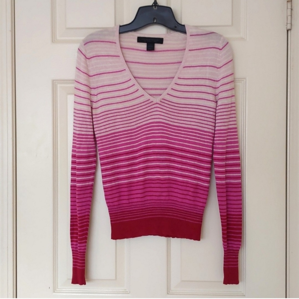 Express Vintage Silk Cashmere Striped Sweater